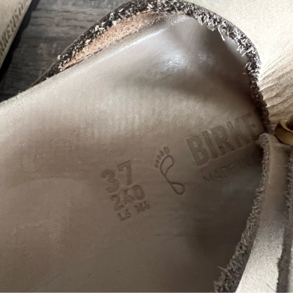Birkenstock Florida Three Strap Leather Nobuck Sandals 37 - Picture 4 of 5